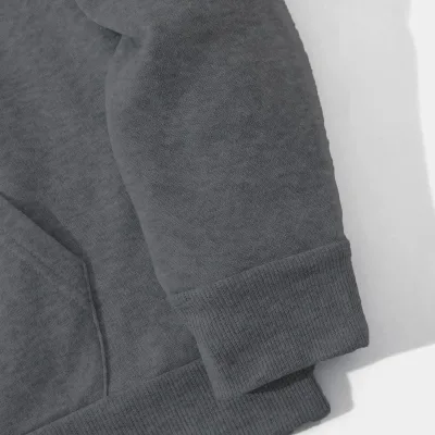 Mêr Dûkêl 3 Têl Pembo Kapûşonî Kangurû Cêbî Sweatshirt 4