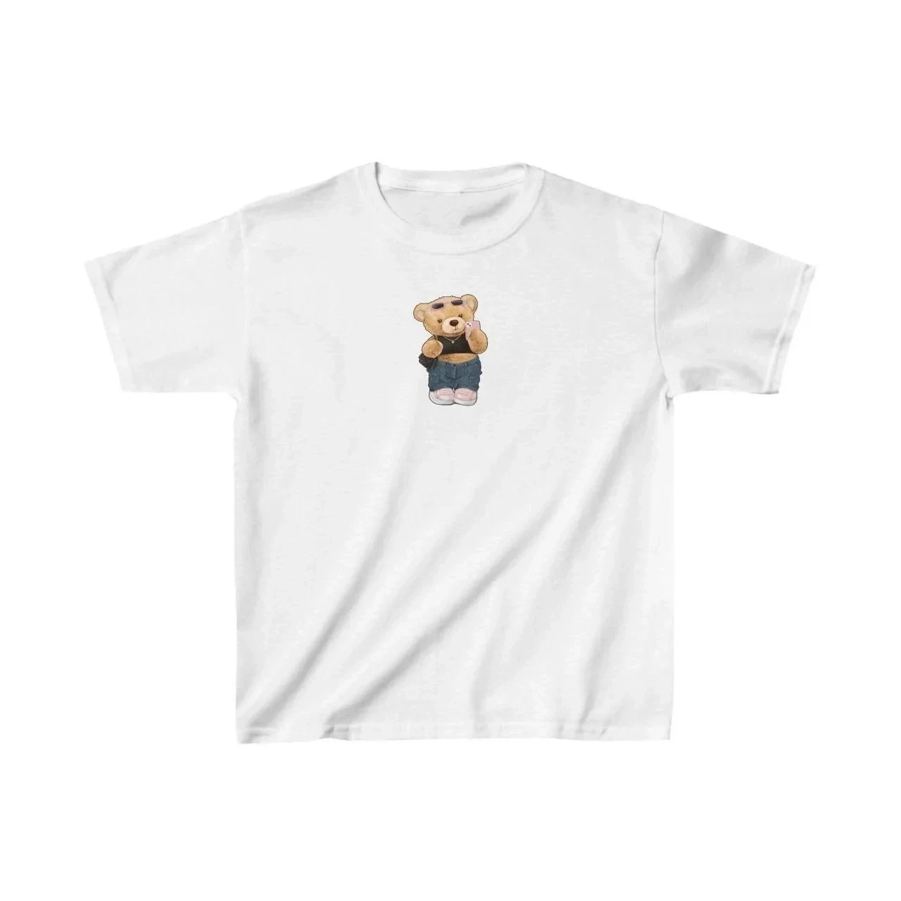 Uşaq Ağ Çap Oversize T-Shirt