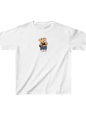 Uşaq Ağ Çap Oversize T-Shirt