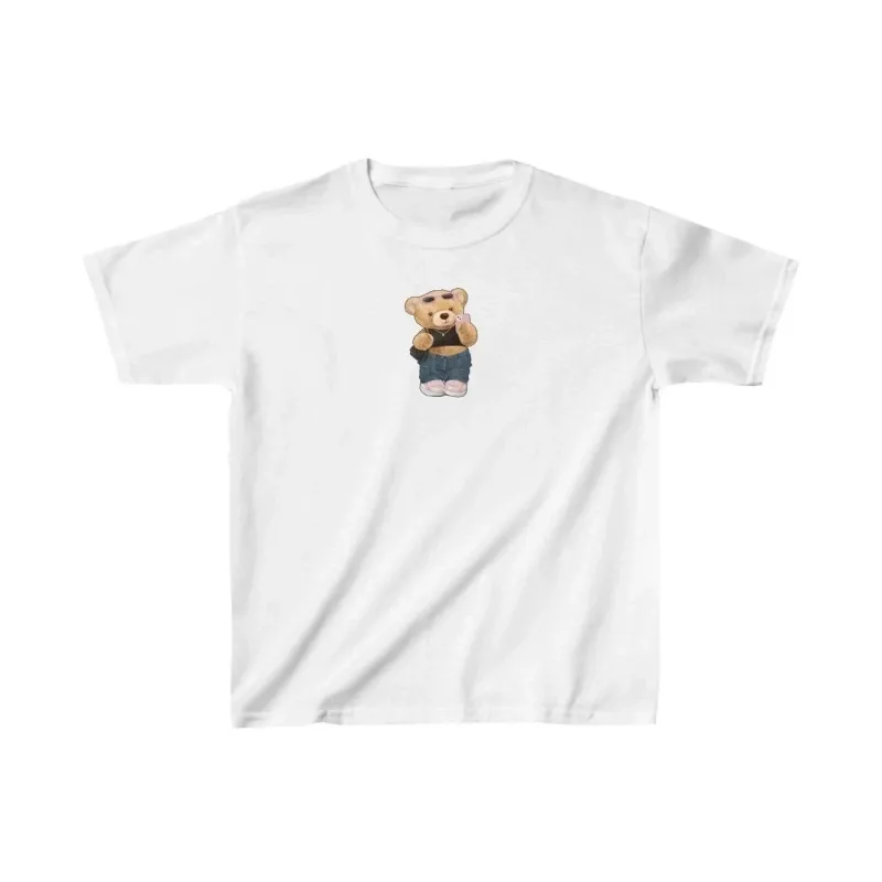 Gyermek Fehér Nyomott Oversize T-Shirt