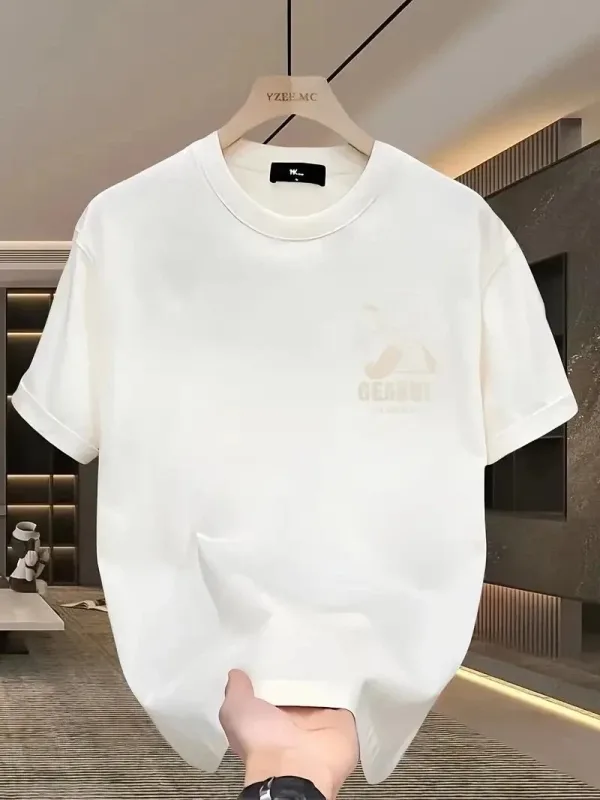Γυναικείο Λευκό Τυπωμένο Κοντό Μανίκι T-shirt 2