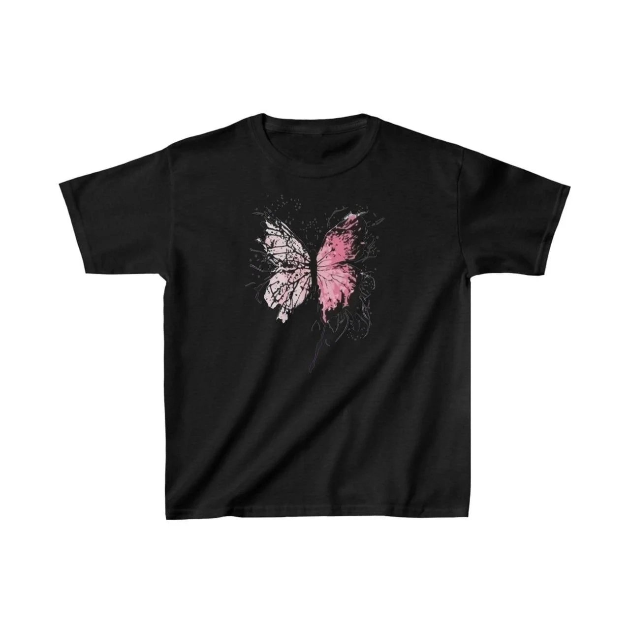 Παιδικό Μαύρο Printed Ποδήλατο Λαιμό Βαμβακερό T-Shirt