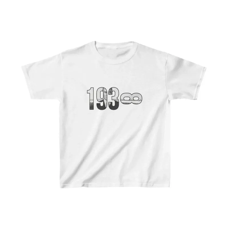 Παιδικό Λευκό Τυπωμένο Oversize T-Shirt