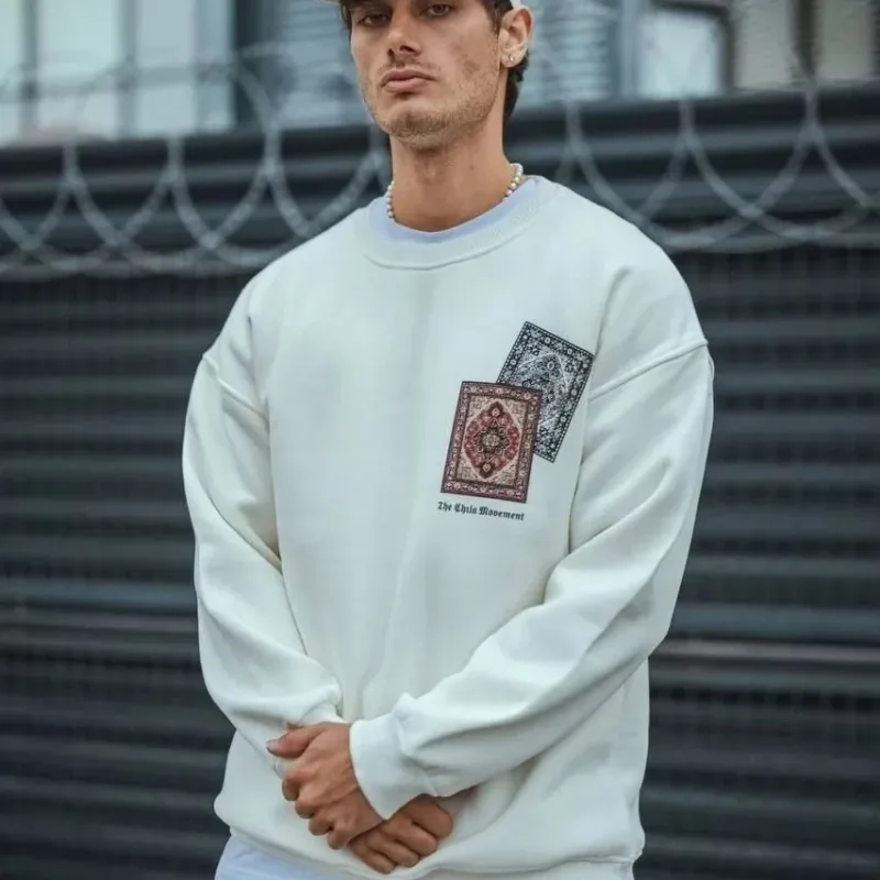 Murš Bijalo 3 Ipliko Pambuko Bisiklet Jaka Baskili Svetshirt