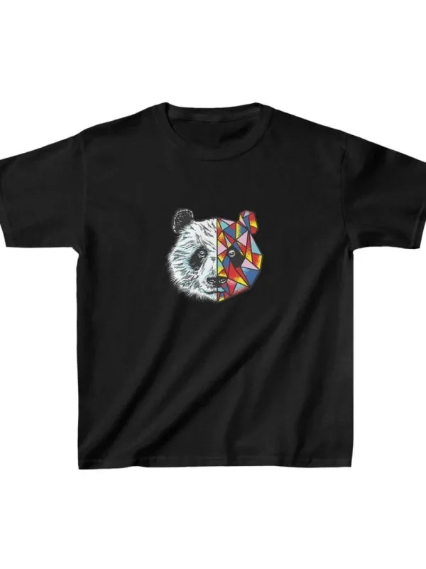 Children Black Oversize Printed Bicycle Neck T-Shirt 3