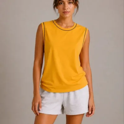 Γυναικείο Σετ 3 Τεμαχίων Αμάνικο Αθλητικό Tank Top με Στρογγυλή Λαιμόκοψη 2