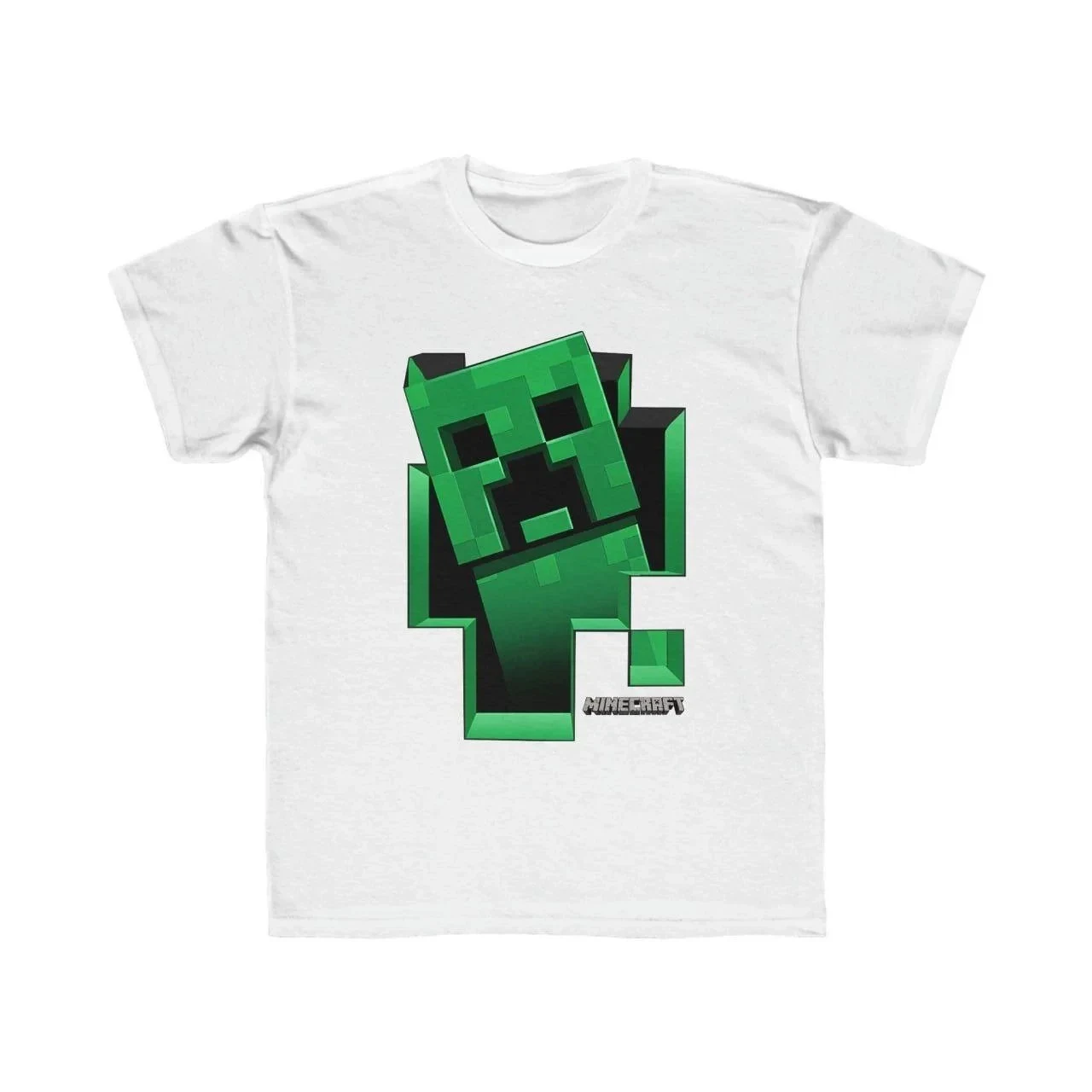 Dziecięca biała koszulka z nadrukiem, oversize, T-shirt