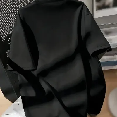 Ženska Crna Bicikli Kragna Pauk Print Oversize Majica 2