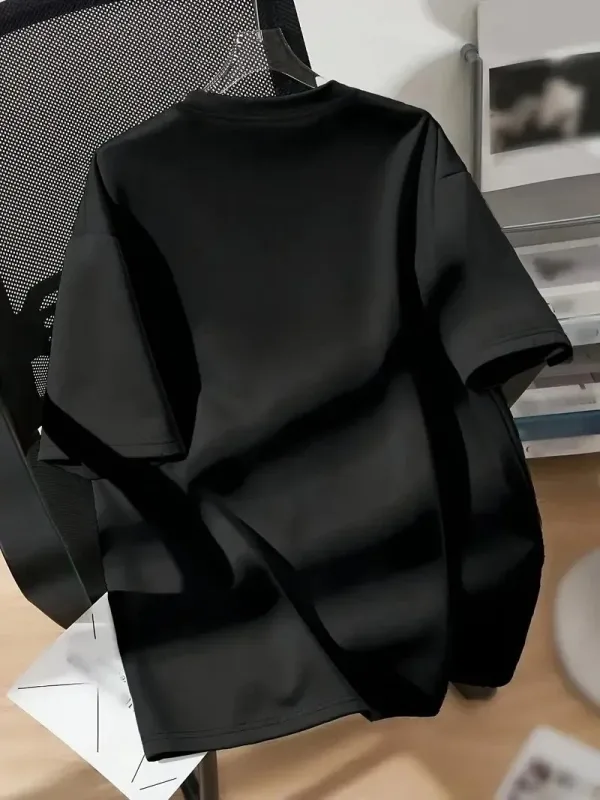 Ženska Crna Bicikli Kragna Pauk Print Oversize Majica 2
