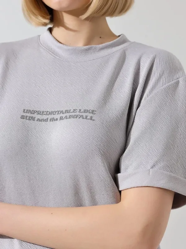 Женски сив бициклистички јака со принт slim fit T-shirt 5