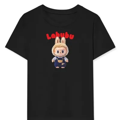 Devojačka bela Labubu štampana regular majica 1
