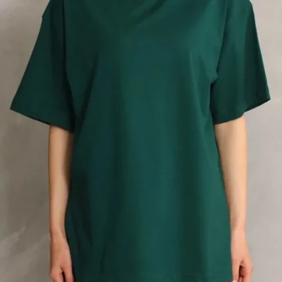 Femeie Verde Regular Guler Bicicletă Imprimat Tricou 2