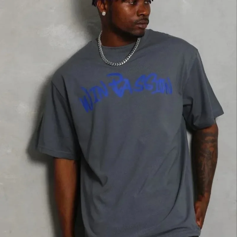 Men's Smoke Regular Crew Neck Printed T-Shirt
