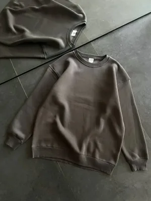 Damski Dymny Rowerowy Kołnierz 3-nitkowy Bawełniany Basic Sweatshirt