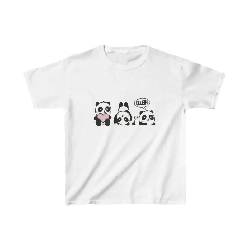 Uşaq Ağ Çaplı Regular Rahat Kəsik T-Shirt