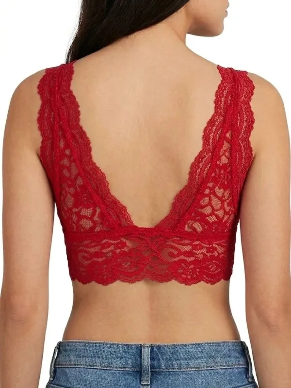 Bralet Crop a Jinan a Sor, V-Yaka, Dantel, Bişkok, Esnek 2