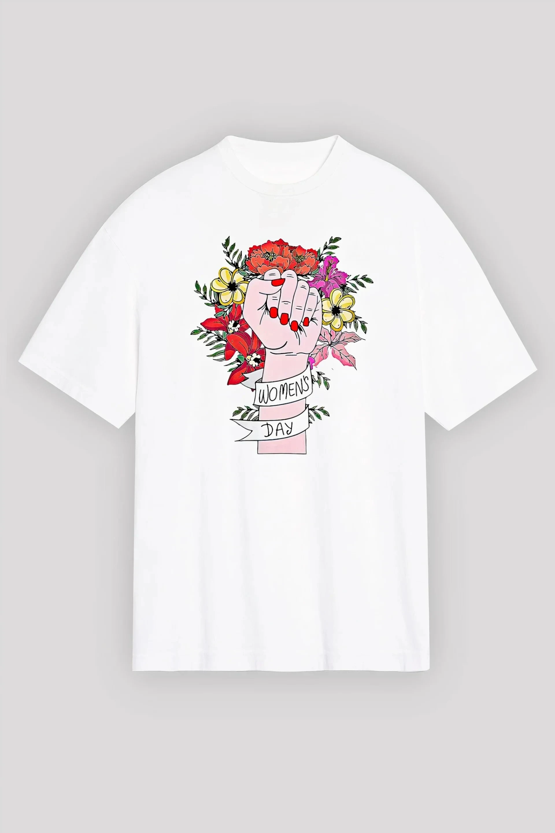 Женски бел oversize велосипед јака печатена маица