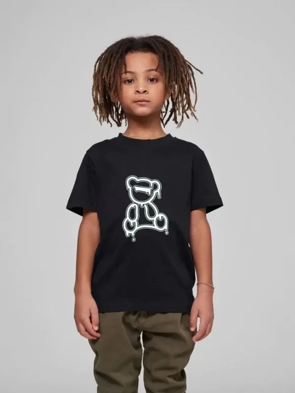 Cocuk Siyah Oversize Baskili Yuvarlak Yaka T-Shirt 2