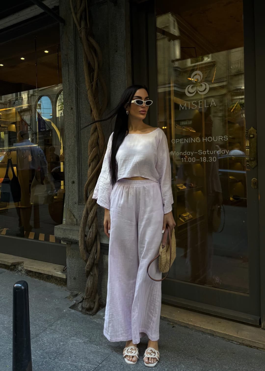 Hlače I Bluza Muslin set Bež 4