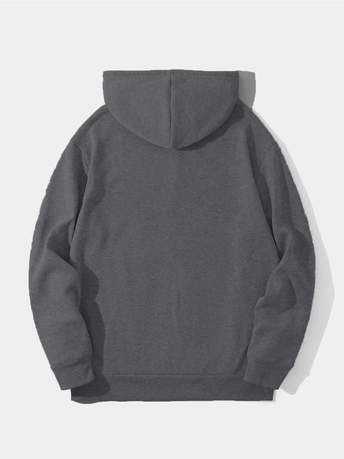 Men's Smoked 3-Thread Cotton Hooded Kangaroo Pocket Sweatshirt