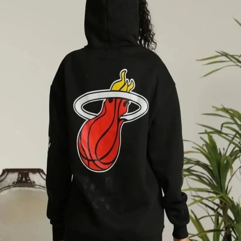 Jin Reş Oversize Hoodî Bêrîk Çapkirî Pembû Sweatshirt