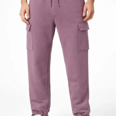 Muške ružičaste baggy trenirke s džepovima 1