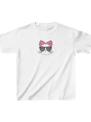 Παιδικό Λευκό Oversize Τυπωμένο Στρογγυλό Λαιμό T-Shirt
