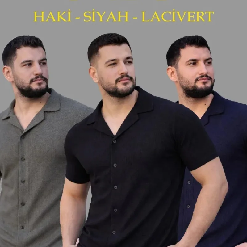 Kirasê Mêran 3'lî Set Waffle Qumaş Stûkî Milê Kîn Bişkokî