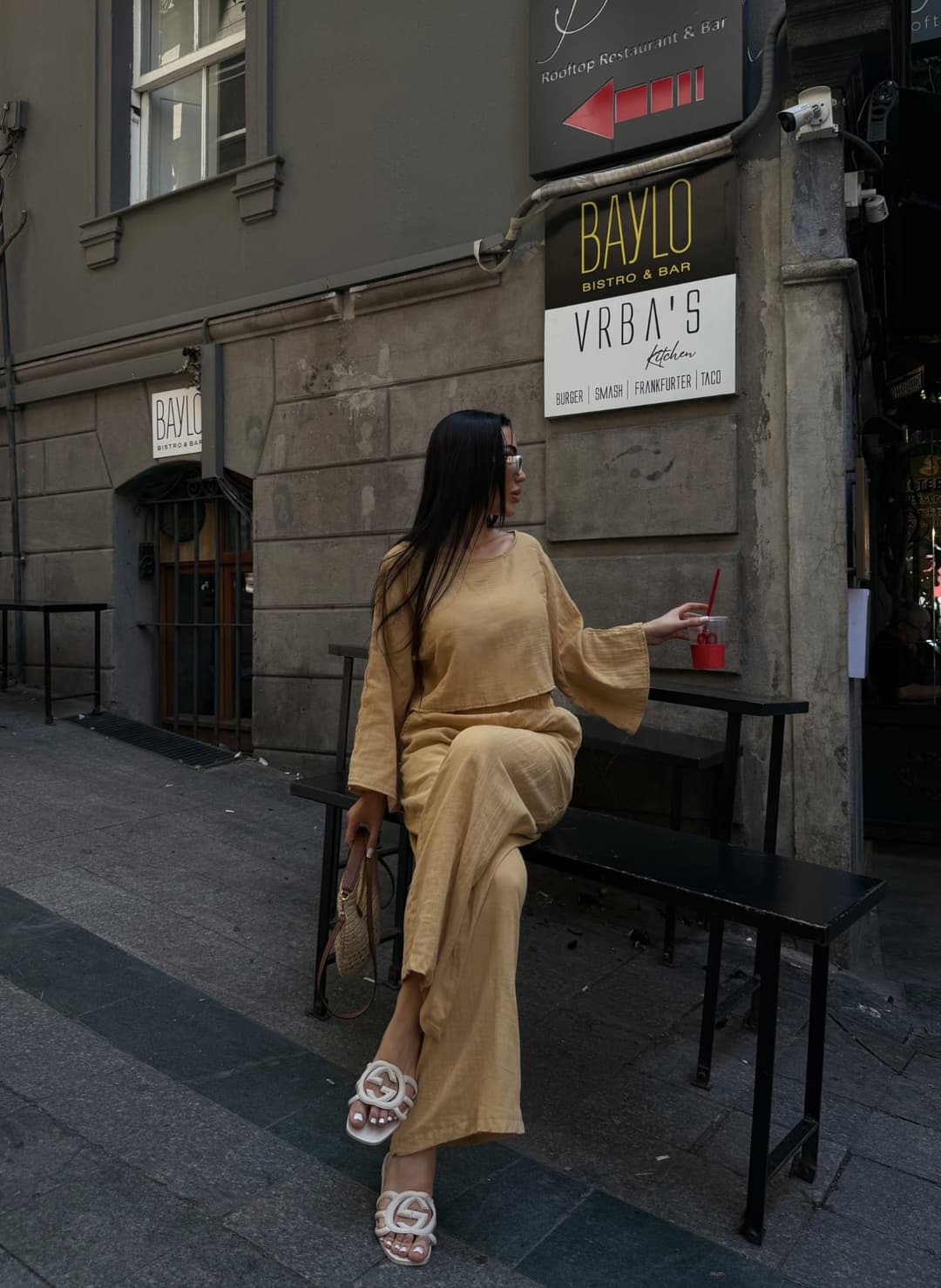 Pantolon Ve Bluz Müslin Takım Camel 3