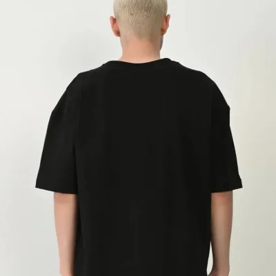 Tîşorta Reş a Oversize ya Bisîkletê ya Çapkirî 2