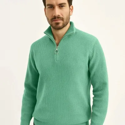 Men's 3-Piece Set Thick Cotton Ribbed Knit Sweater 8