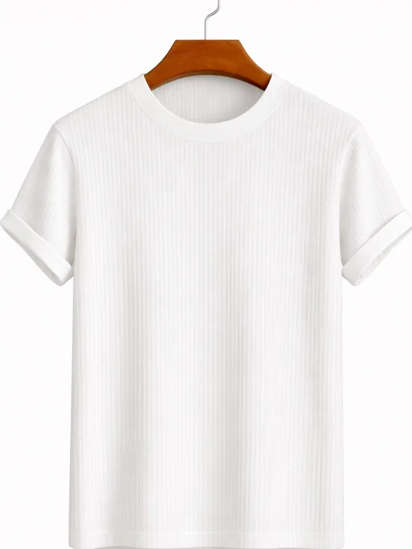 Muški basic pamuk oversize bicikli kragna majica 2