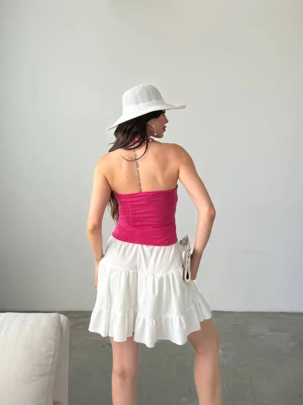 Bluza Bi Stûyê Gomlek û Detayên Bişkokên Pêşiyê Morr 2