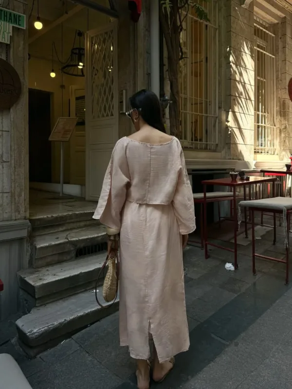 Bluza I Suknja Muslin set Bež 2
