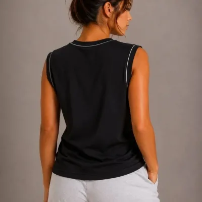 Γυναικείο Σετ 3 Τεμαχίων Αμάνικο Αθλητικό Tank Top με Στρογγυλή Λαιμόκοψη 6