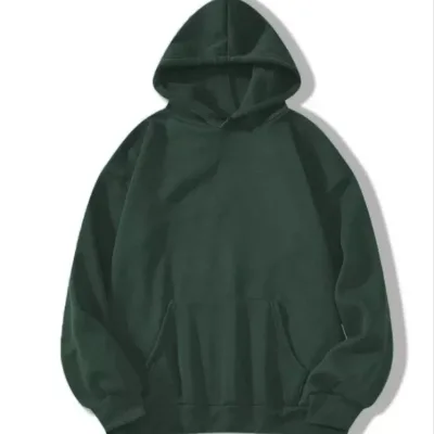 Femeie Haki 3 Fire Bumbac Simplu Glugă Buzunar Cangur Sweatshirt 1