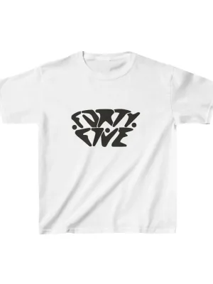 Çocuk Beyaz Baskılı Oversize Pamuklu T-Shirt