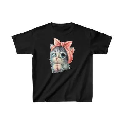 Παιδικό Μαύρο Oversize Τυπωμένο T-Shirt 1