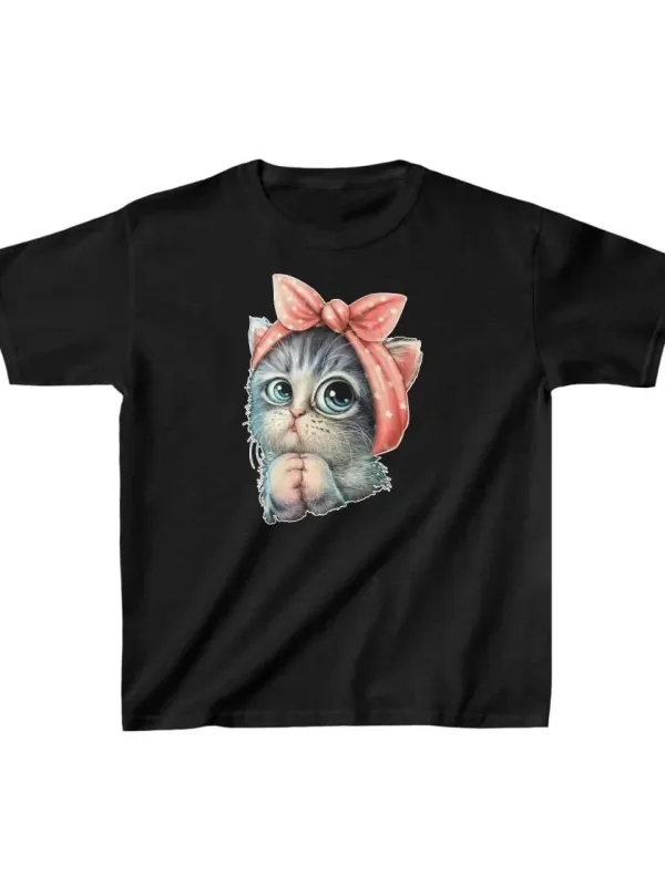 Παιδικό Μαύρο Oversize Τυπωμένο T-Shirt 1