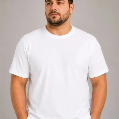 Murš Belo Kolo Vrat Basic Oversize T-Shirt 1