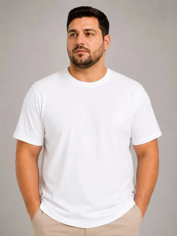 Murš Belo Kolo Vrat Basic Oversize T-Shirt 1