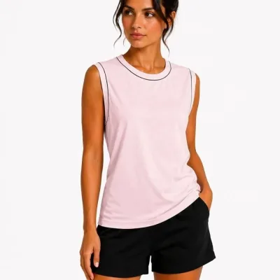 Γυναικείο Σετ 3 Τεμαχίων Αμάνικο Αθλητικό Tank Top με Στρογγυλή Λαιμόκοψη 7
