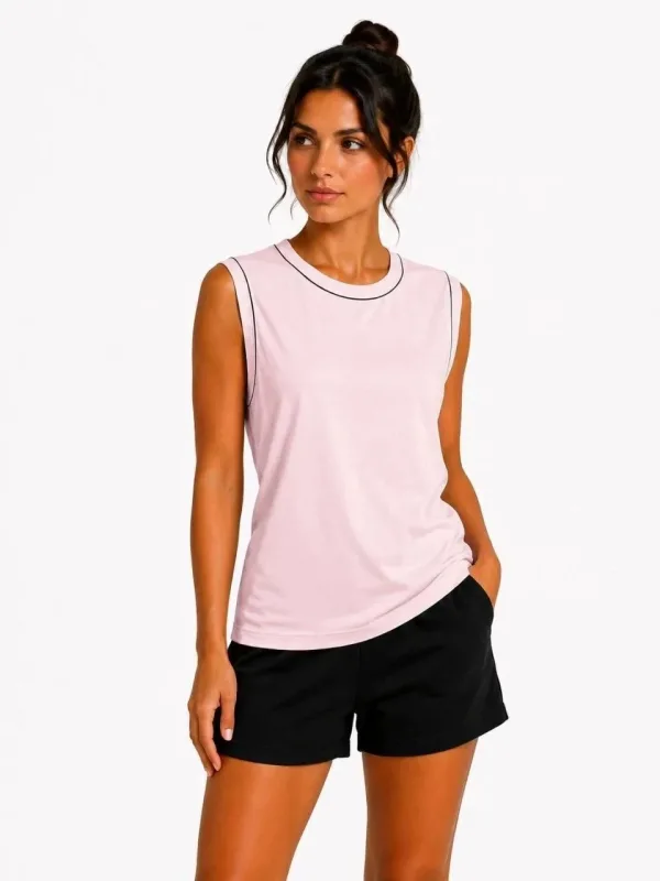 Γυναικείο Σετ 3 Τεμαχίων Αμάνικο Αθλητικό Tank Top με Στρογγυλή Λαιμόκοψη 7