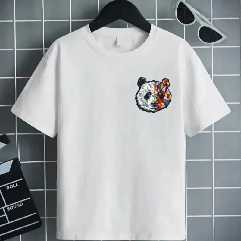Παιδικό Λευκό Printed Oversize Ποδήλατο Λαιμό T-shirt