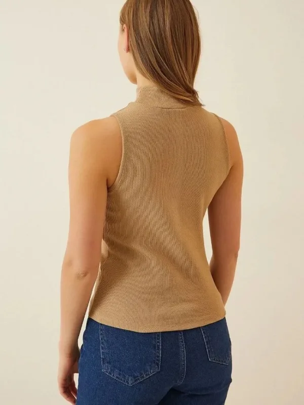 Ženski Camel rebrasti likra body 2