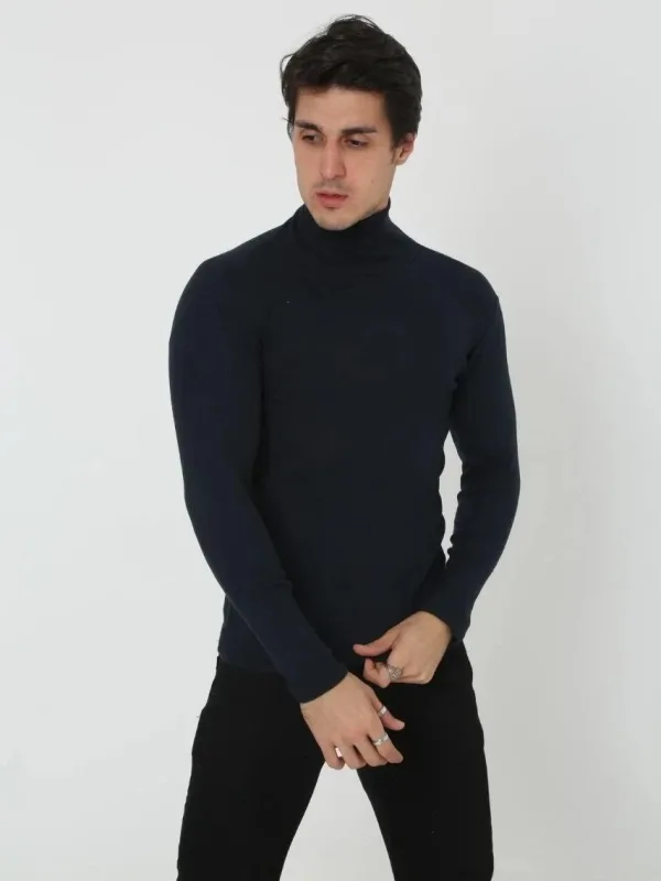 Laşê Mêran Reş Slim Fit Likralı Fitilli Qirikê Body 5