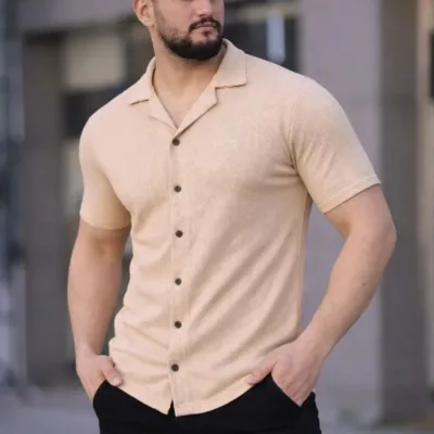 Kirasê Mêran 2'lî Set Waffle Tevna Stû Vekirî Bişkokî 2