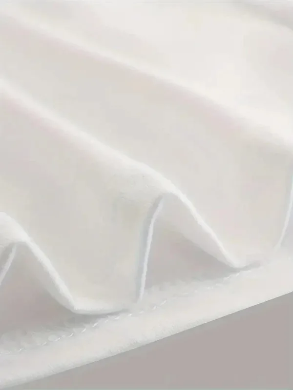 Kişi Ağ Oversize Velosiped Yaxalı Əjdaha Çap Mətnli Köynək 2
