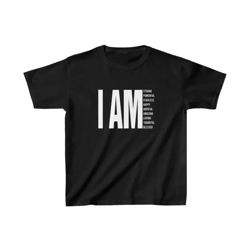 Παιδικό Μαύρο Oversize Printed Στρογγυλή Λαιμόκοψη T-shirt