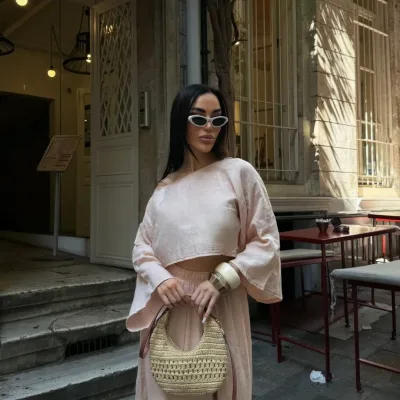 Bluza I Suknja Muslin set Bež 1